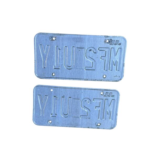 Missouri License Plates (2) Show-Me State July 2019 Sticker Blue Automobile Tags - Picture 4 of 4